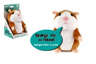 Obrázek z Křeček Mireček opakující věty plyš 18cm na baterie RP: 1Kč 